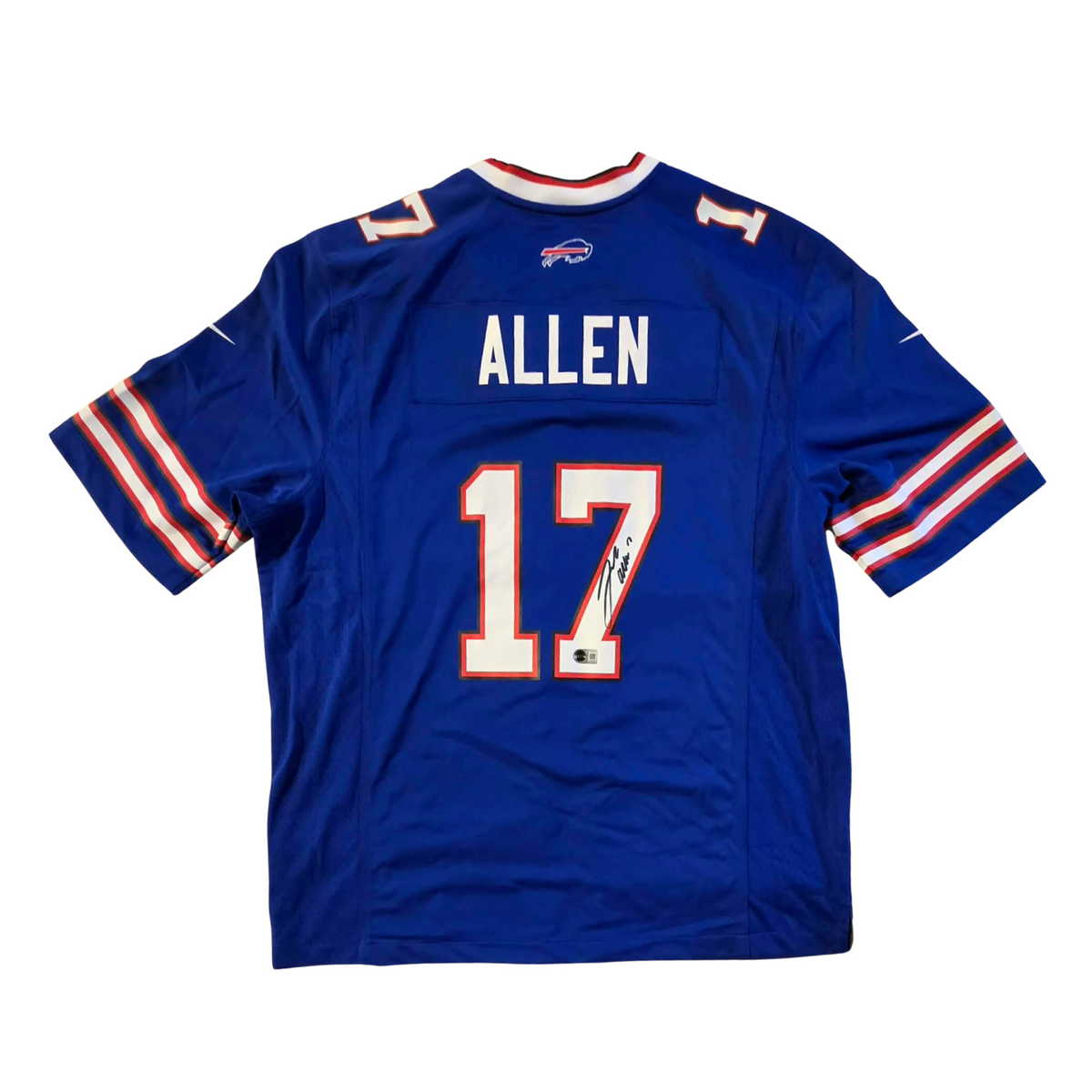 Josh Allen Signed Buffalo Bills Nike Blue Team Game Jersey