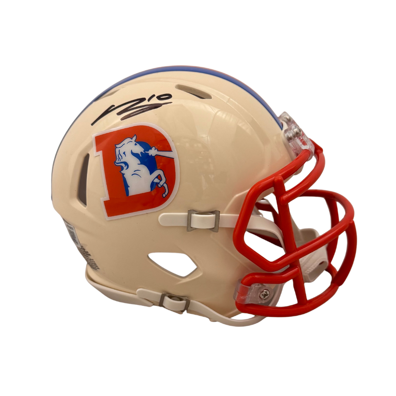 Bo Nix Signed Denver Broncos RETRO Speed Mini Helmet