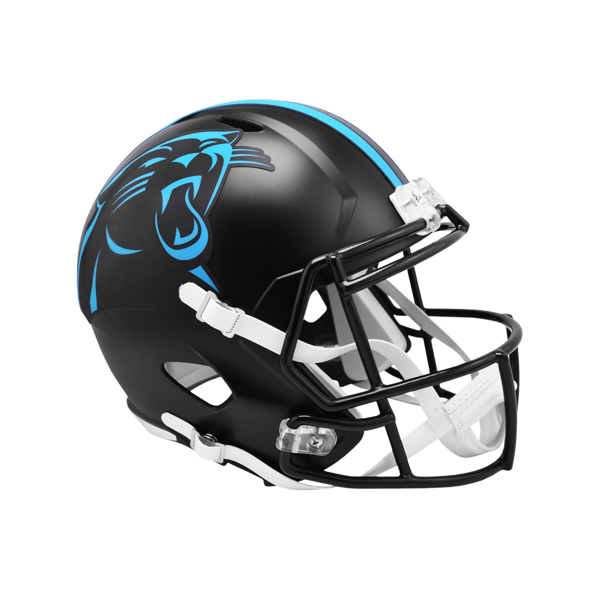 PRE-SALE: Chuba Hubbard Signed Carolina Panthers Full Size Black Alternate Speed Replica Helmet
