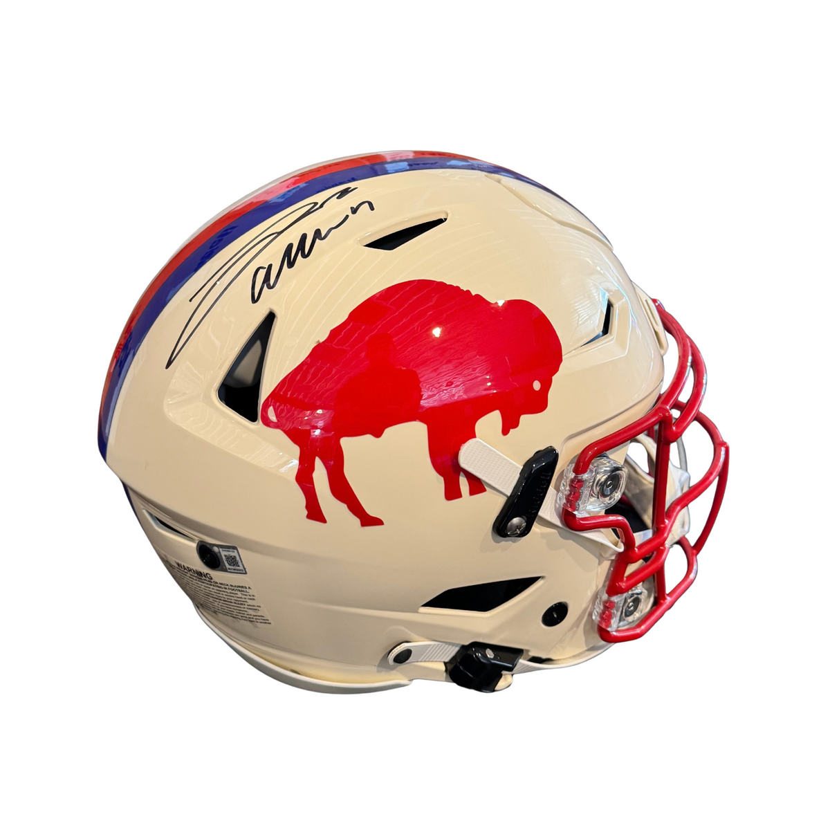 Josh Allen Signed Buffalo Bills Full Size Retro Authentic SpeedFlex Helmet