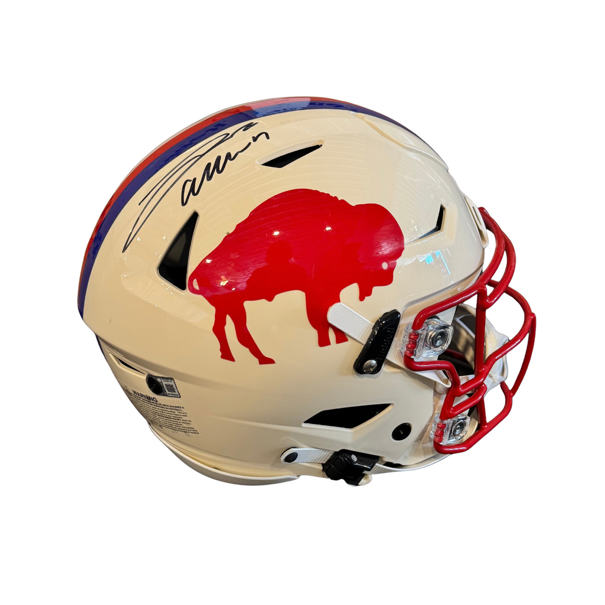Josh Allen Signed Buffalo Bills Full Size Retro Authentic SpeedFlex Helmet