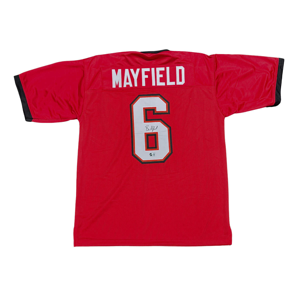 Baker Mayfield Signed Custom Pro-Style Red Jersey