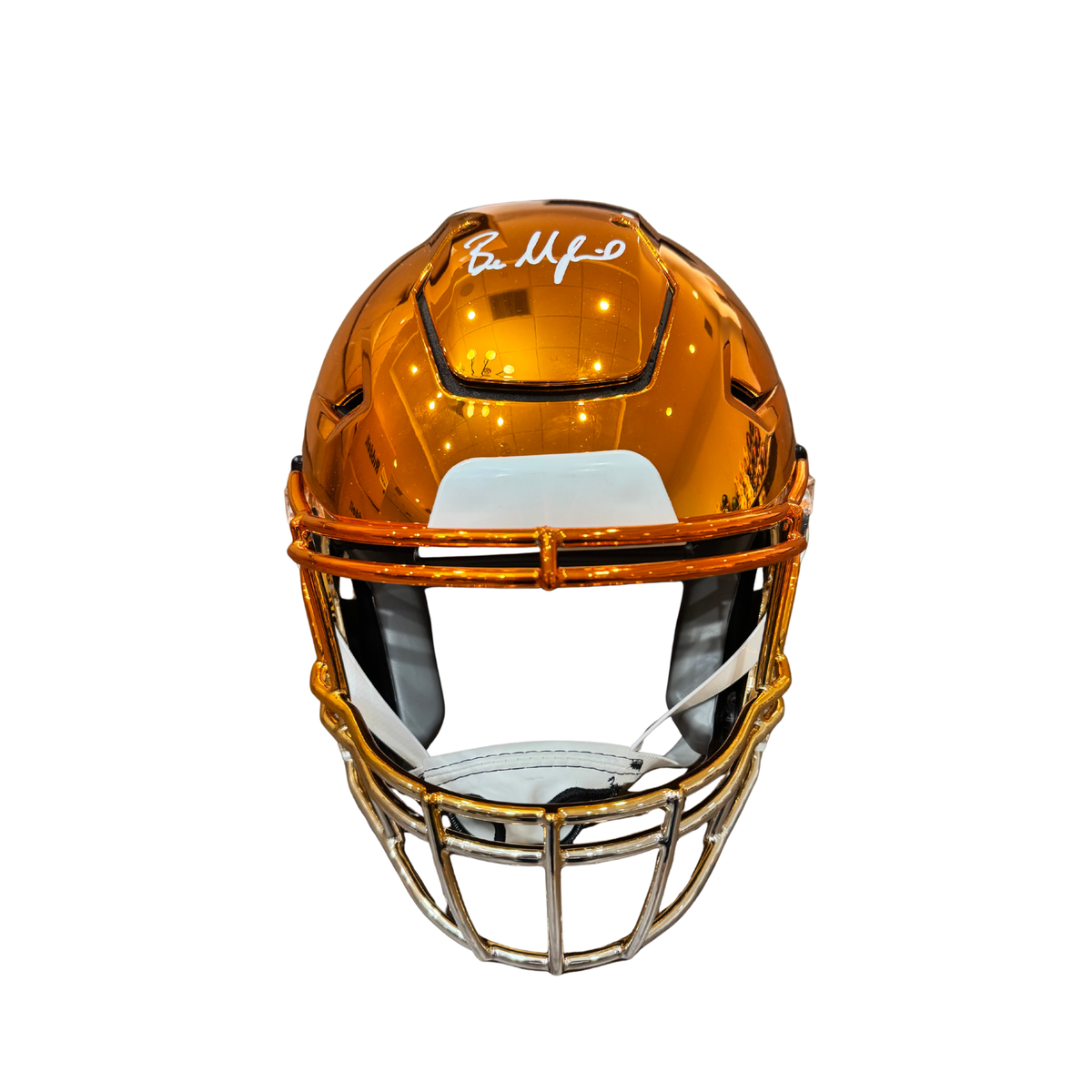 Baker Mayfield Signed Tampa Bay Buccaneers Full Size Custom Chrome Authentic Speed Flex Helmet