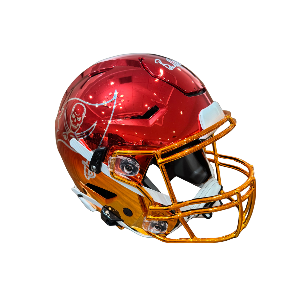 Baker Mayfield Signed Tampa Bay Buccaneers Full Size Custom Chrome Authentic Speed Flex Helmet
