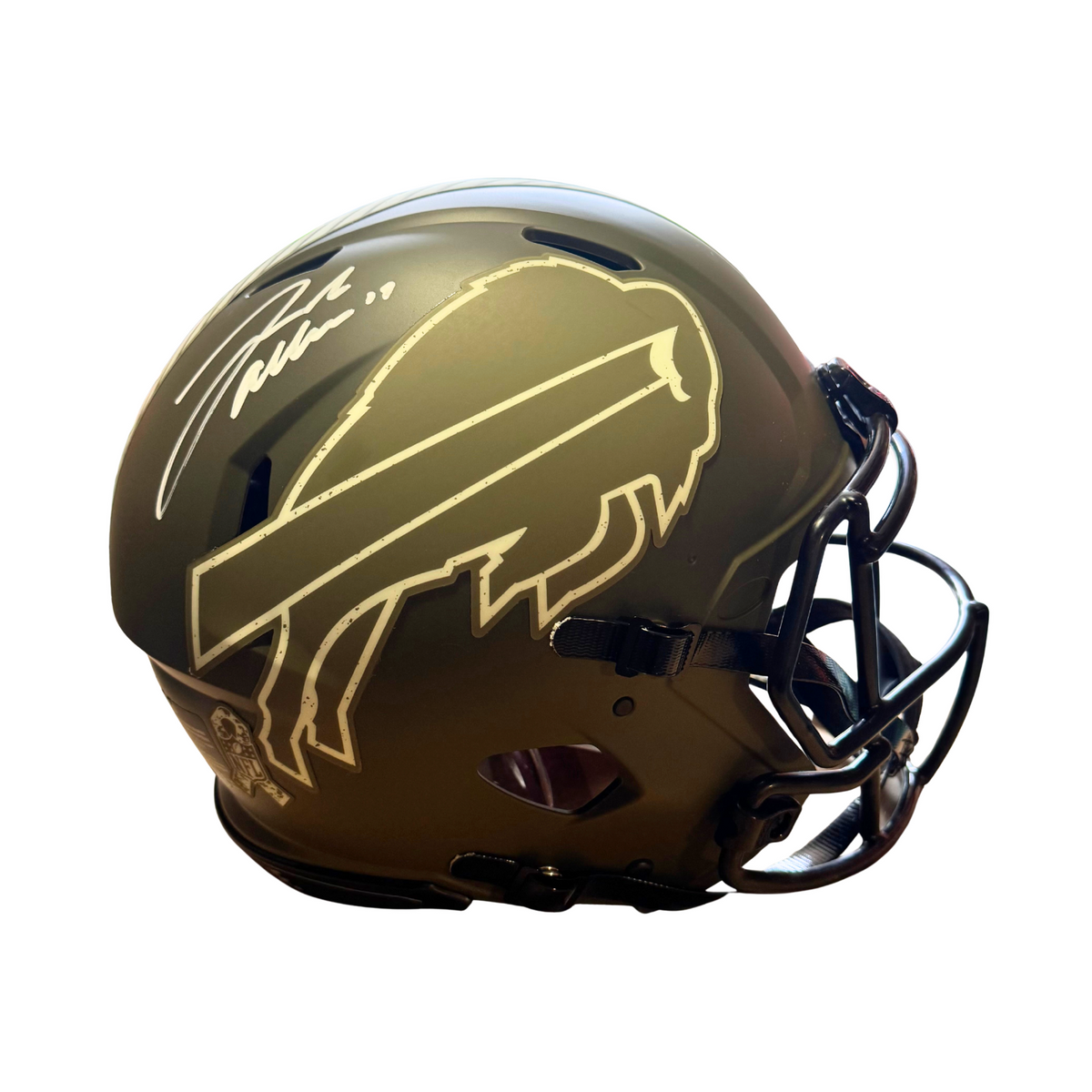 Josh Allen Signed Buffalo Bills Full Size Salute to Service Speed Authentic Helmet