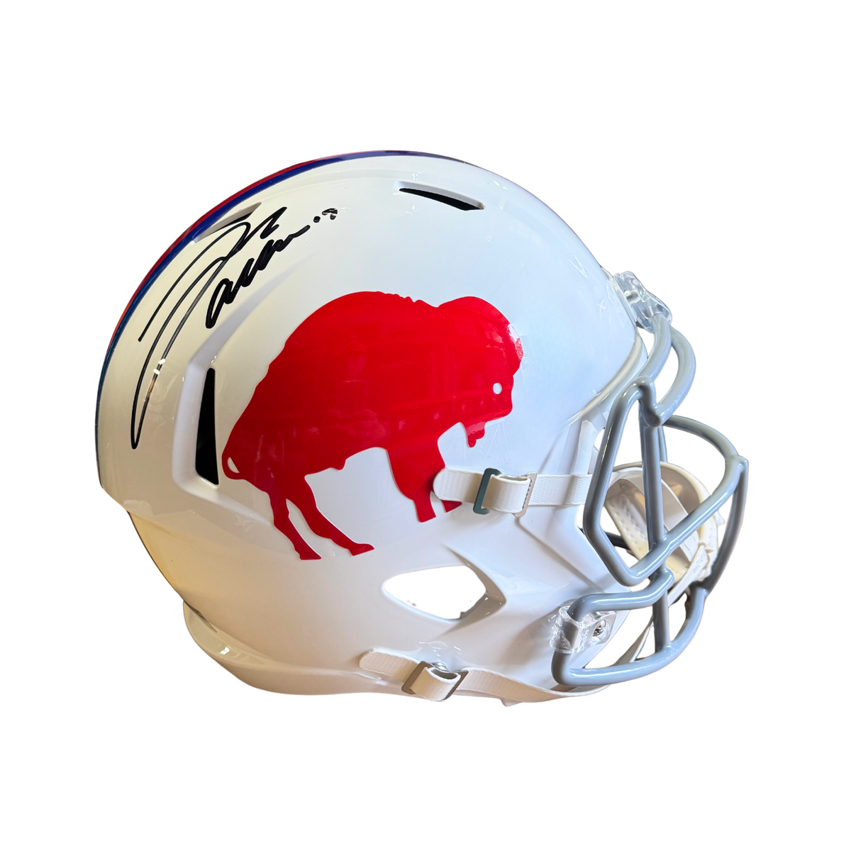 Josh Allen Signed Buffalo Bills Full Size Classic Standing Buffalo Speed Replica Helmet