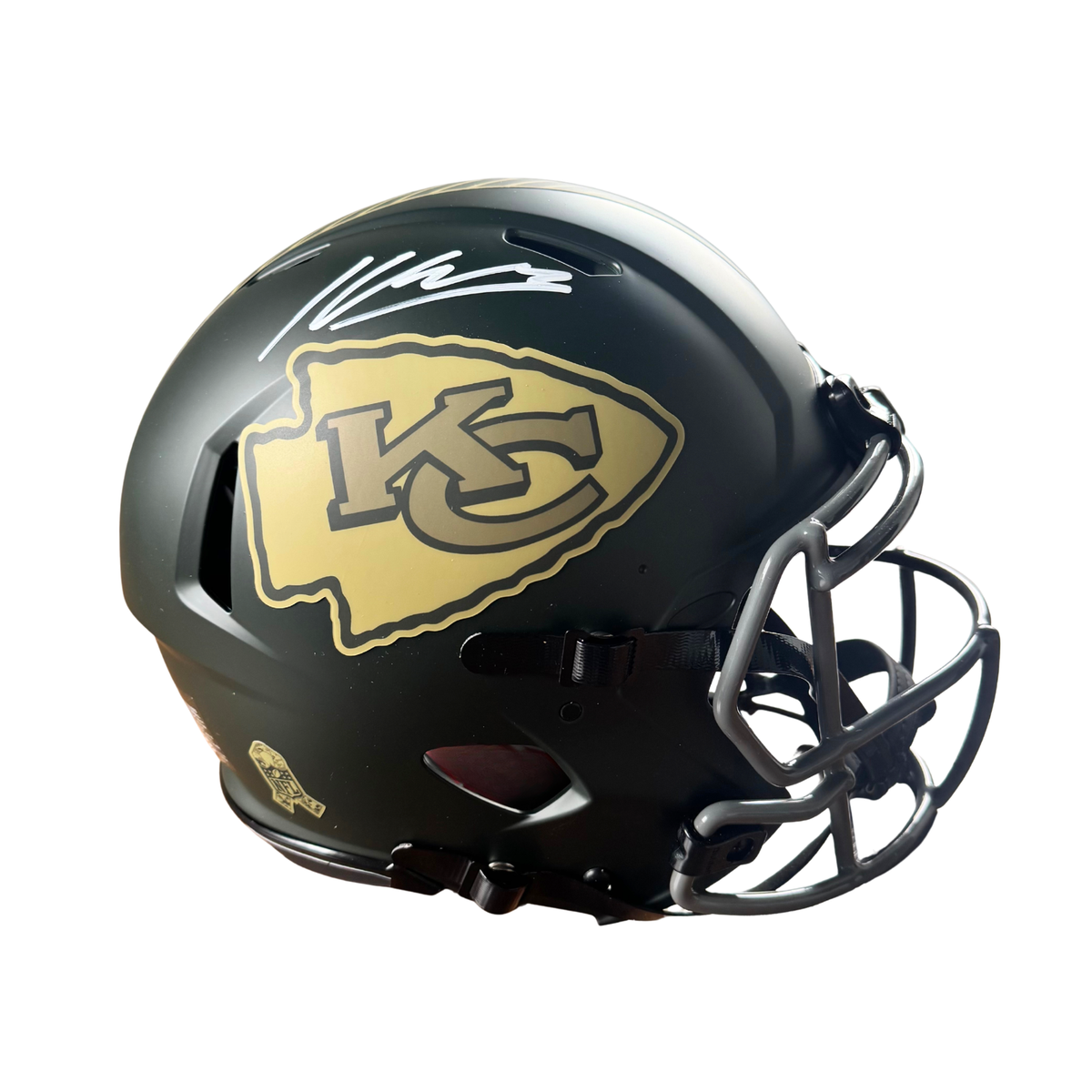 Kenneth Walker Signed Kansas City Chiefs Full Size Salute to Service Speed Authentic Helmet