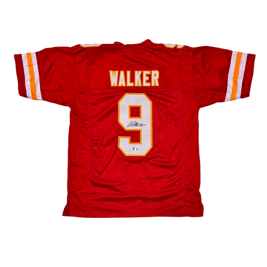 Kenneth Walker lll Signed Custom Pro-Style Red Jersey
