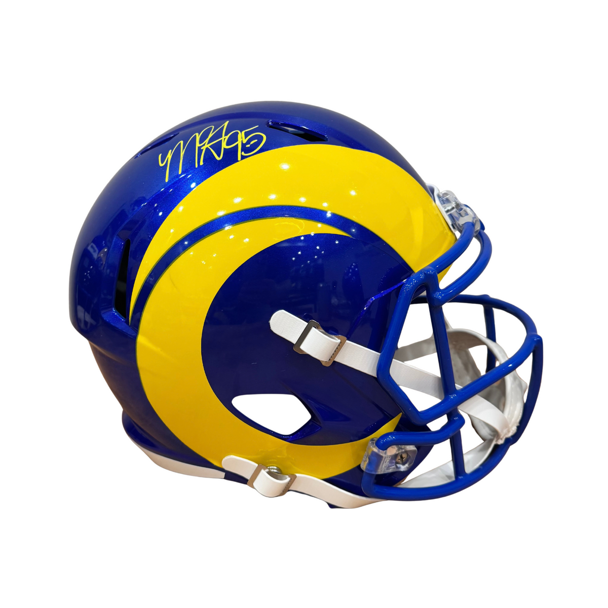 Myles Garrett Signed Los Angeles Rams Full Size Speed Replica Helmet