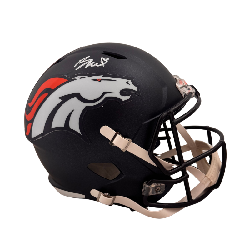 Bo Nix Signed Denver Broncos Full Size Speed Replica Helmet