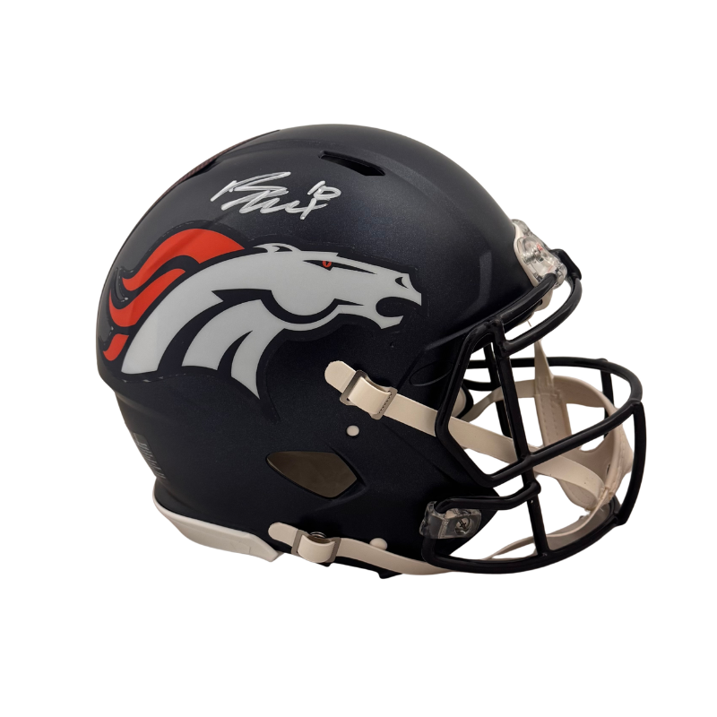 Bo Nix Signed Denver Broncos Full Size Speed Authentic Helmet