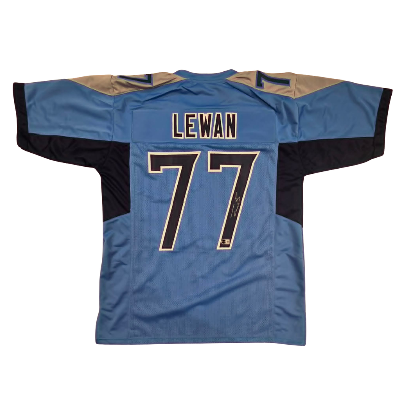 Taylor Lewan Signed Custom Pro-Style Powder Blue Jersey
