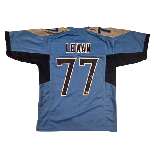 Taylor Lewan Signed Custom Pro-Style Powder Blue Jersey